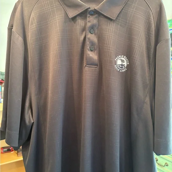 Pebble Beach Charcoal Polo Shirt - Picture 1 of 6